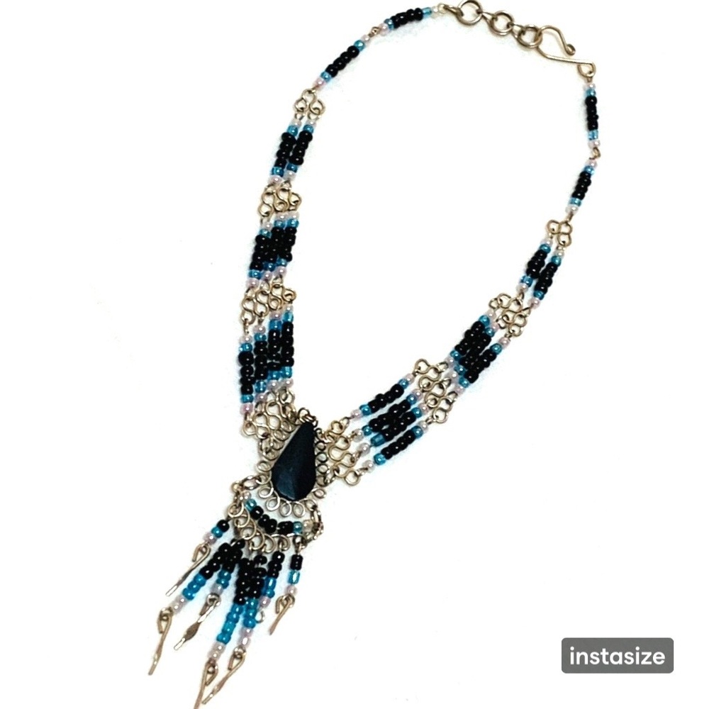 Authentic hand-made Native American anklet.